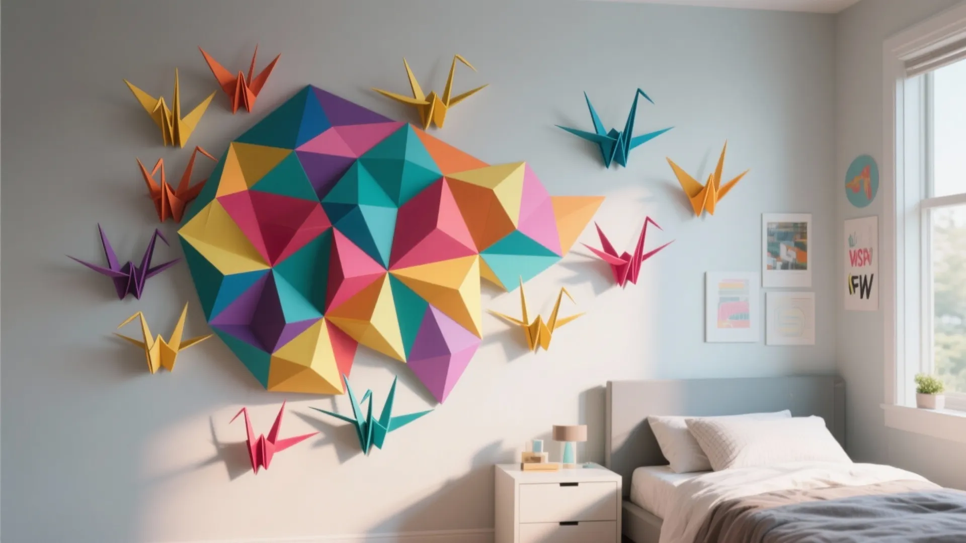 Origami Wall Murals