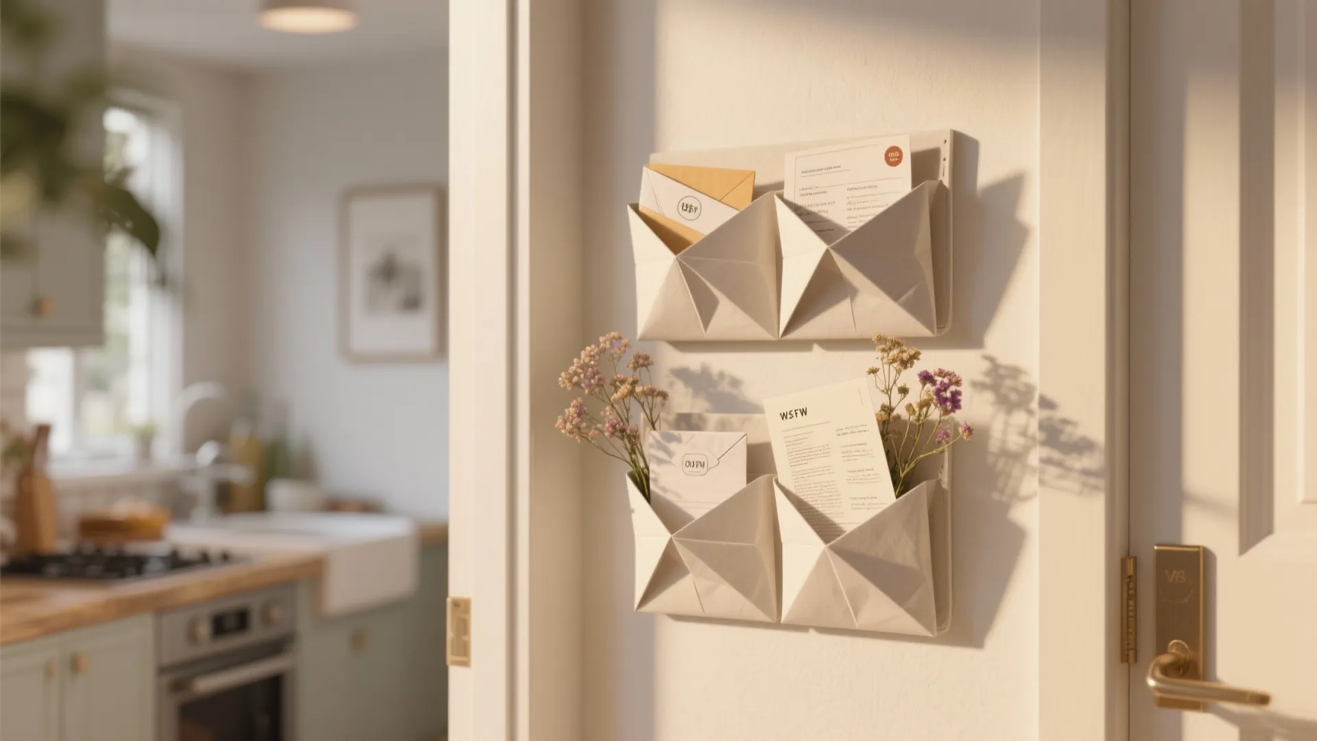 4. Origami Wall Pockets