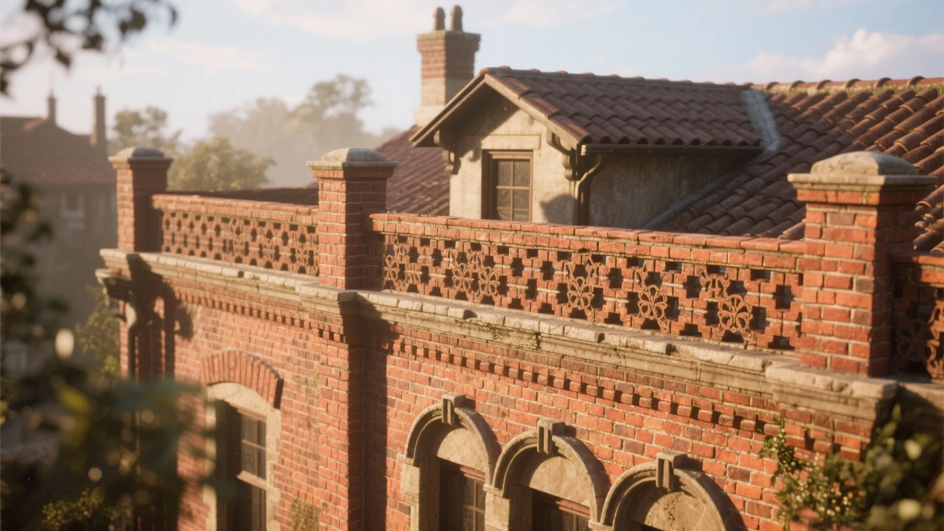 Ornamental Brick Parapet