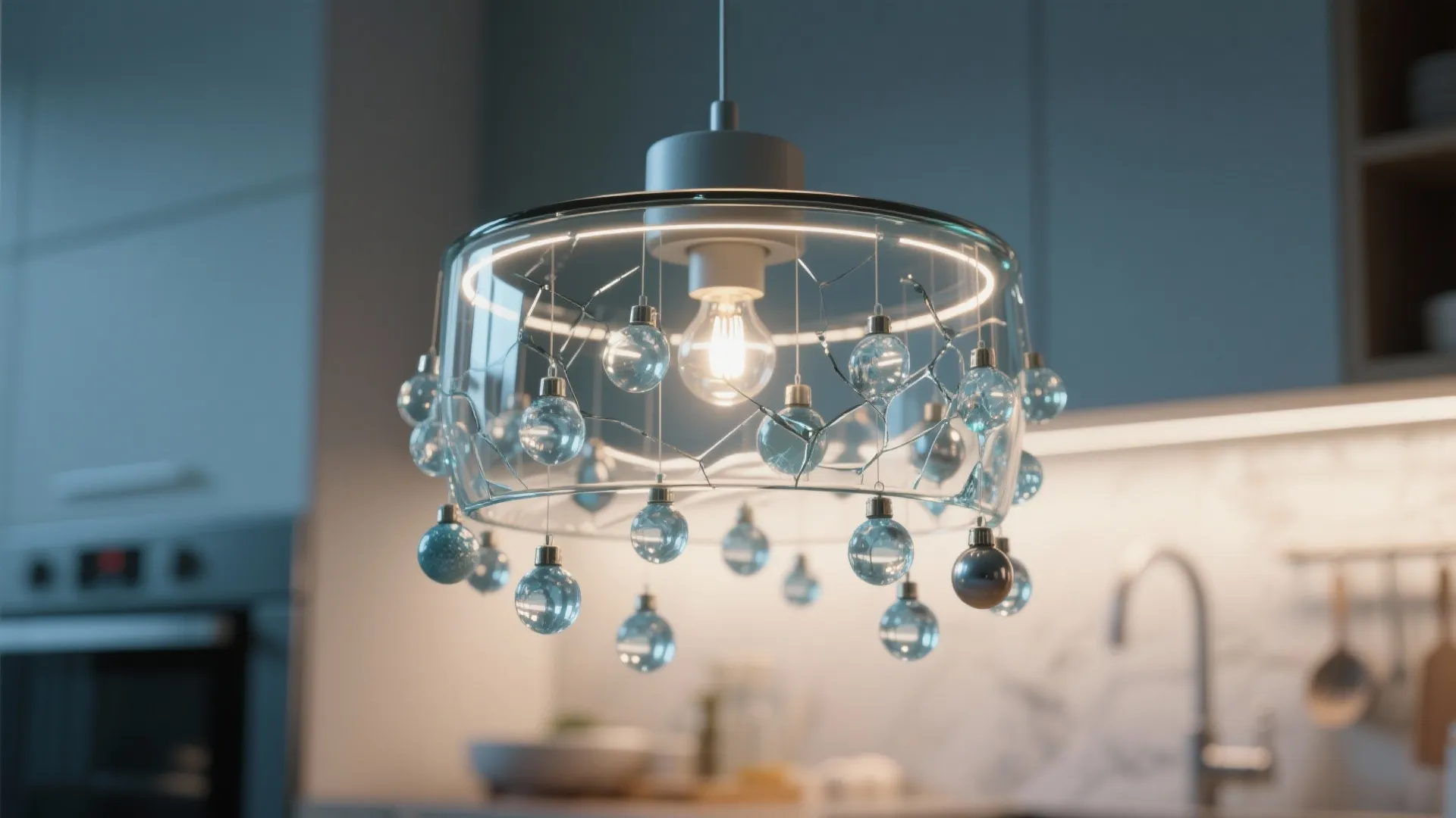 2. Layered Ornaments Around the Shade