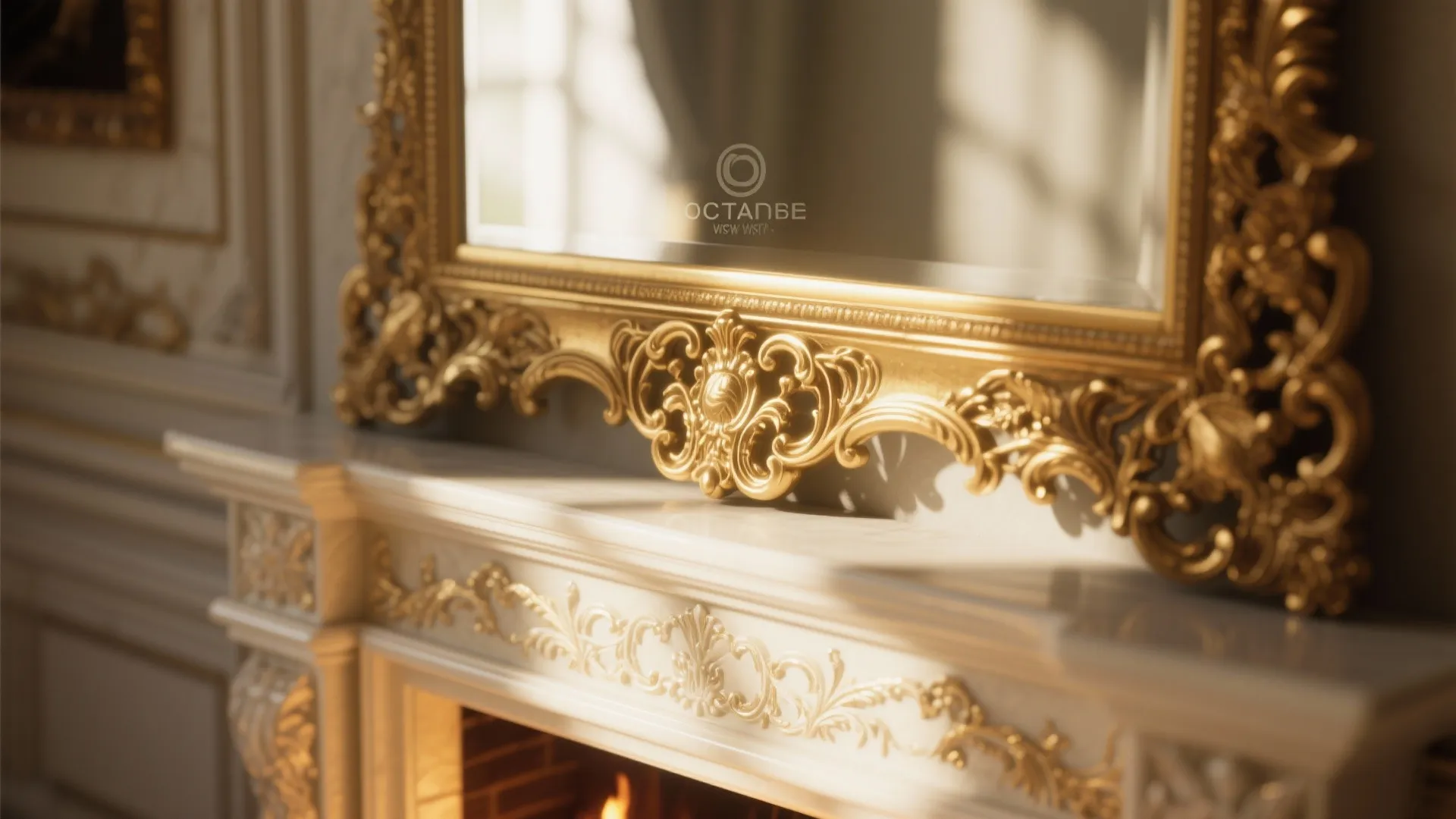 2. Statement Mirror with Ornate Frame