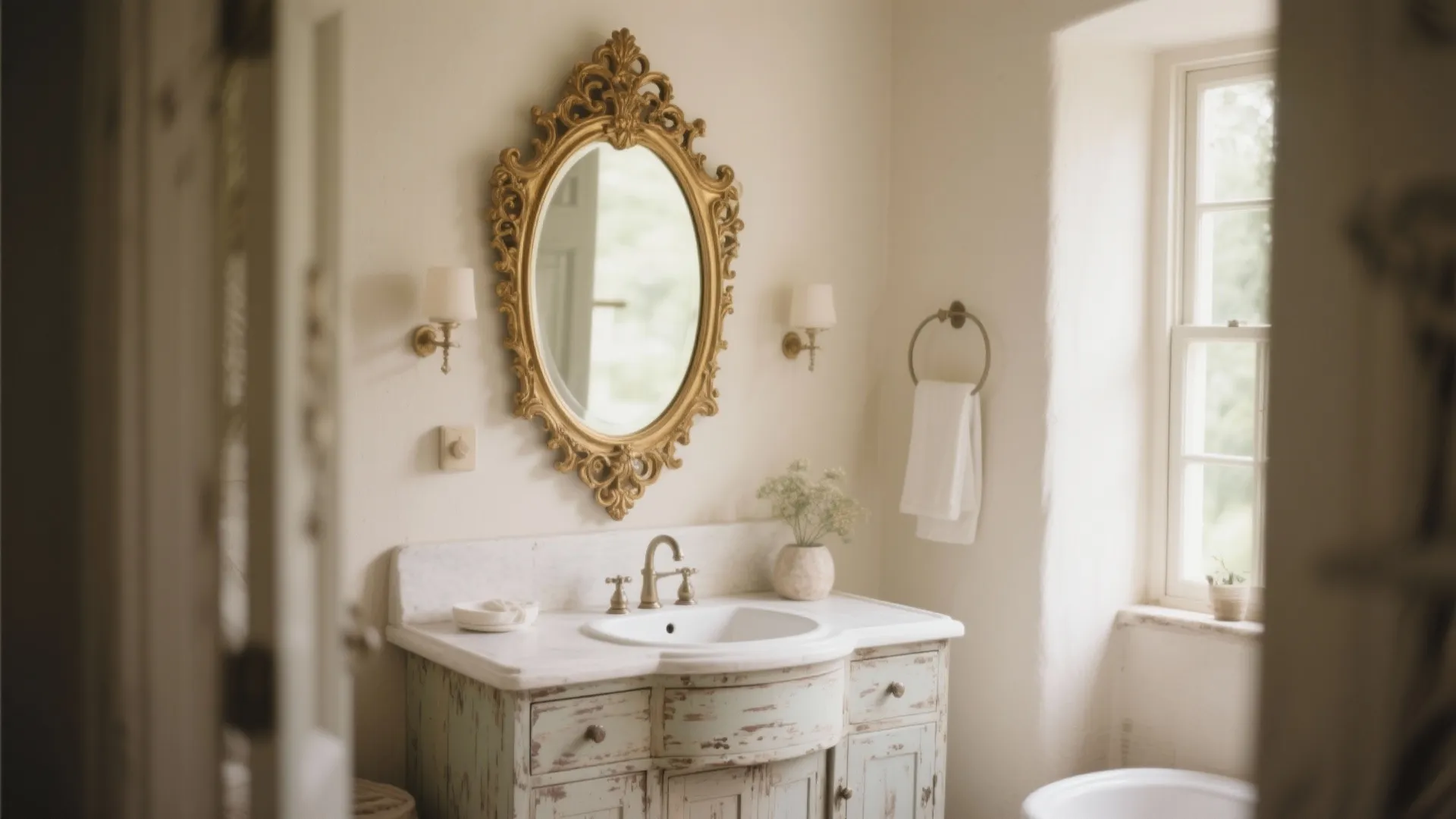 4. Ornate Framed Mirror