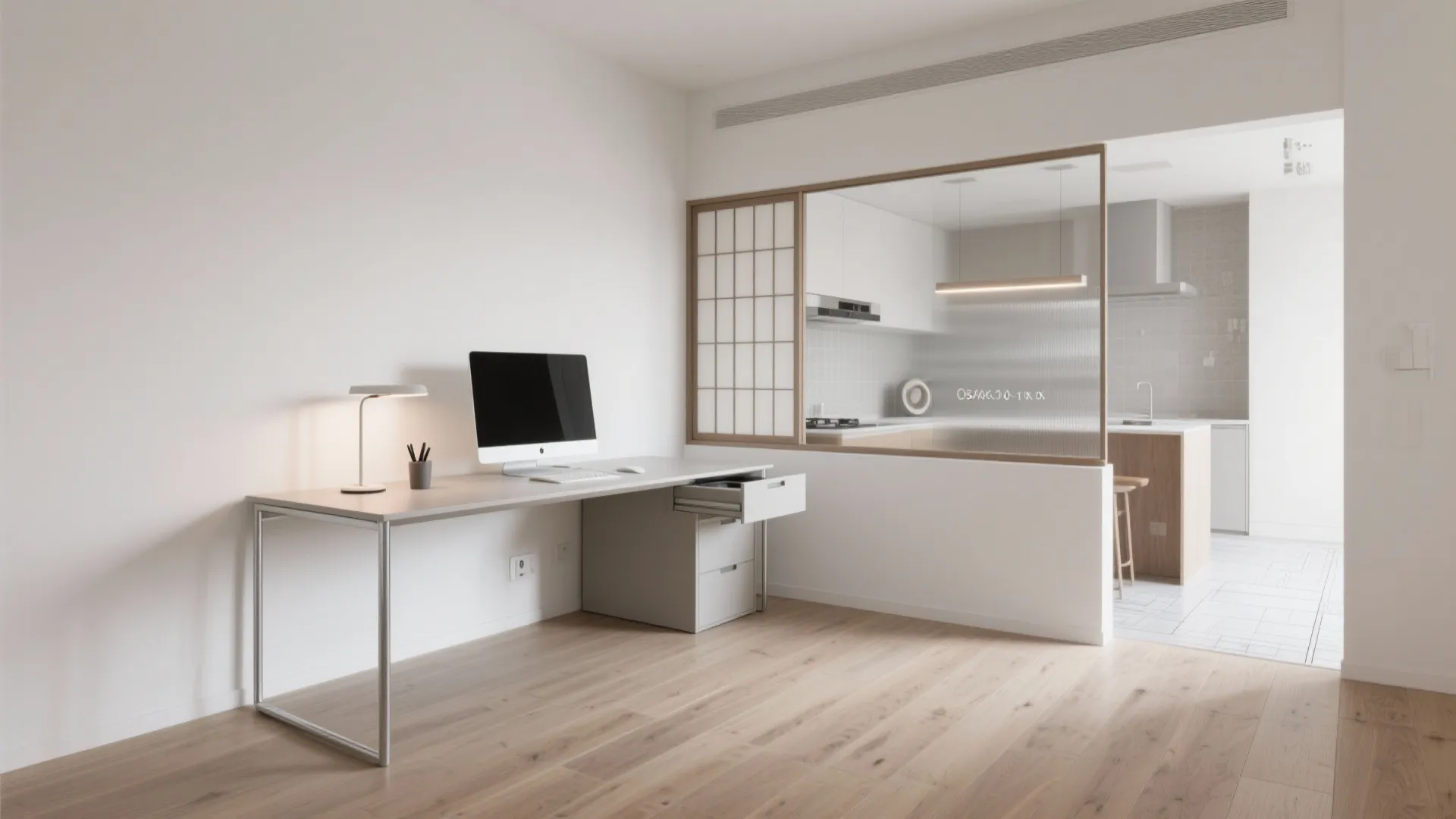 Tips 2: 大阪の1Kで“机の奥行き”を見直し視線の抜けを作る（収納技巧／日式風格の軽さ）