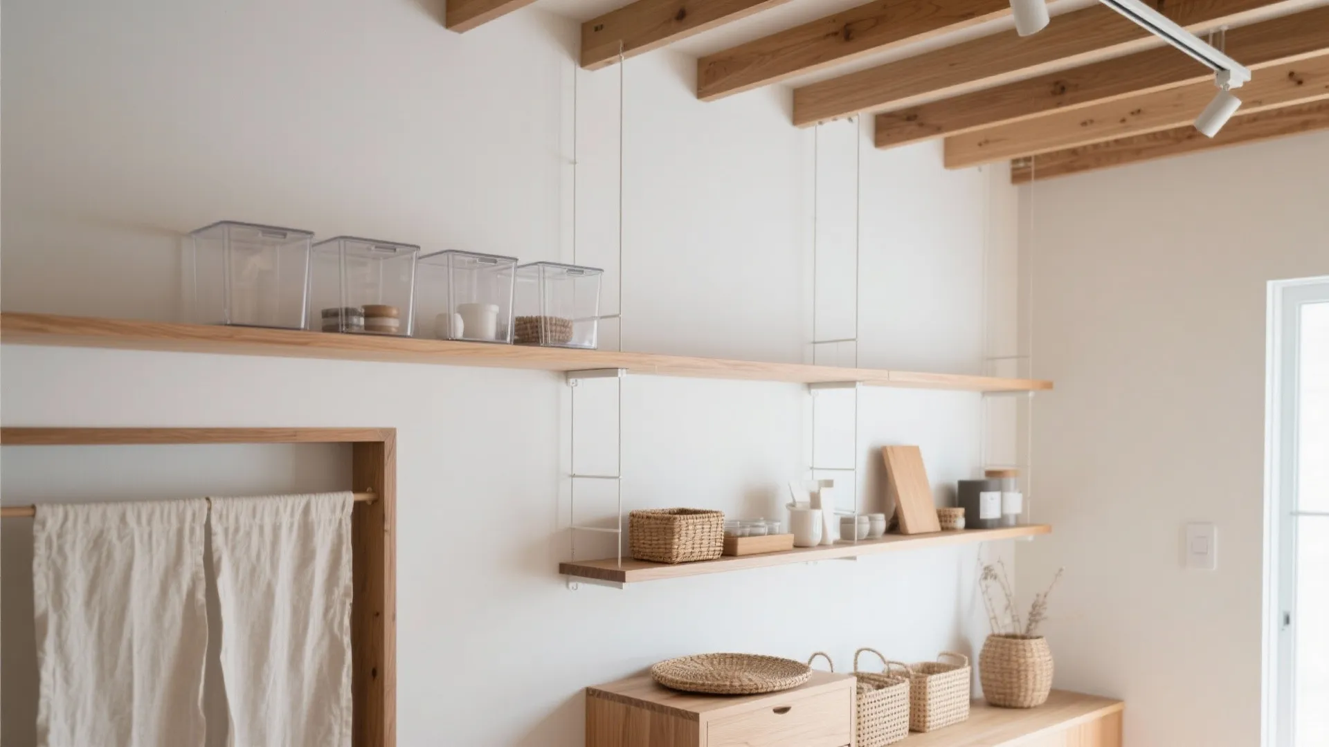 縦の余白を使う“上3分の1収納”（収納技巧×日式風格）