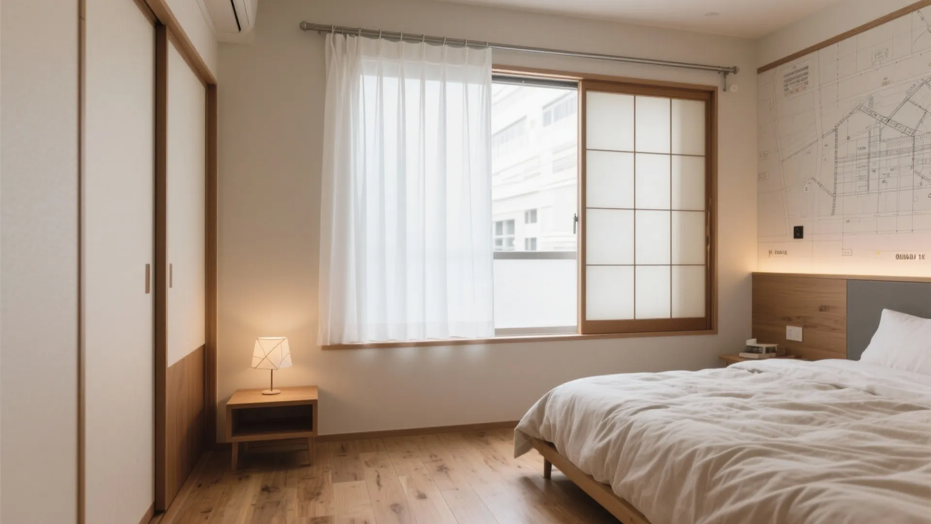 Tips 2: カーテンではなく透け感—ボイル生地で光とプライバシーを両立