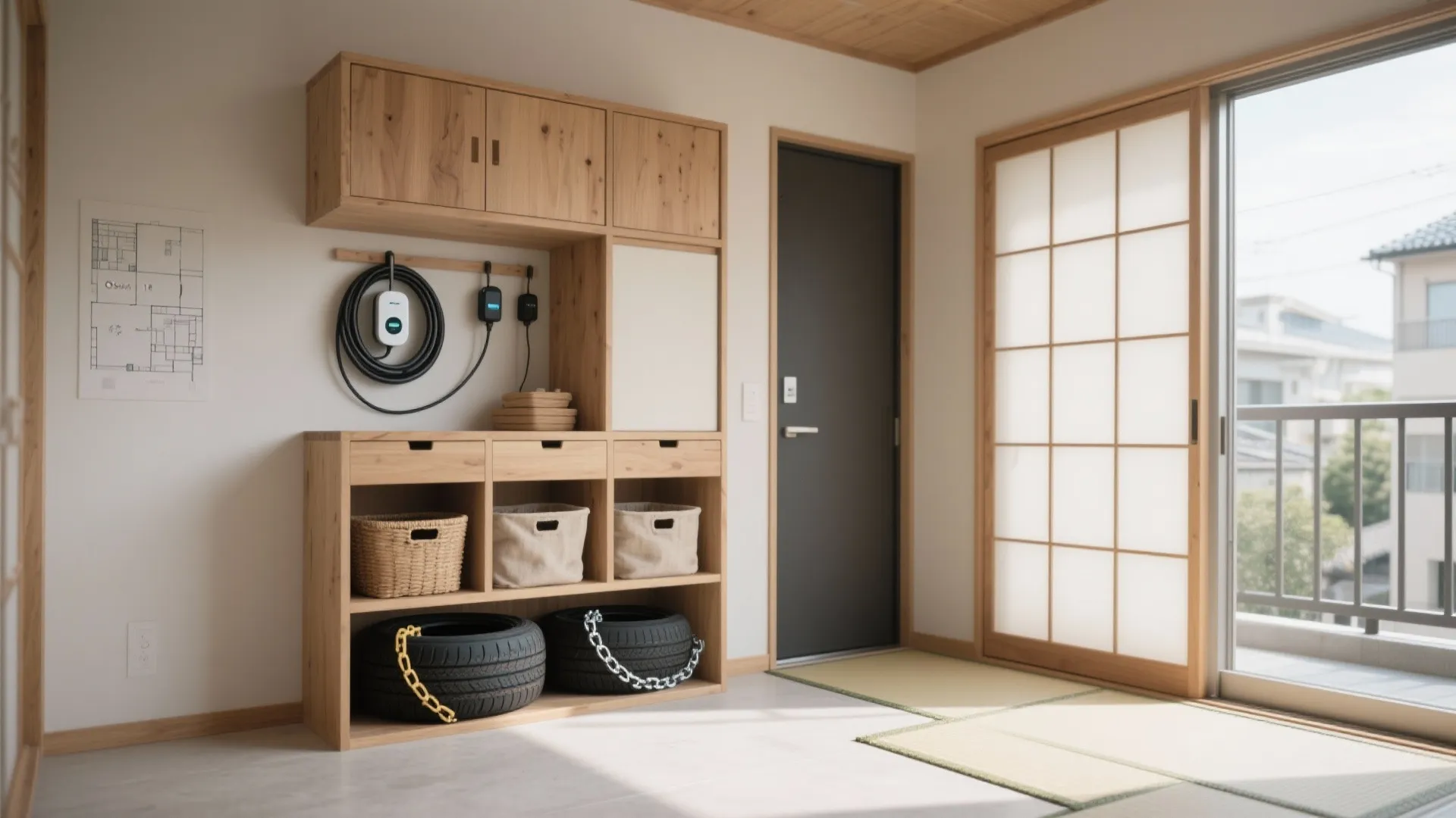 Tips 2: 大阪の1Rで“EVグッズの定位置”を作る（収納技巧・東京小戸型）