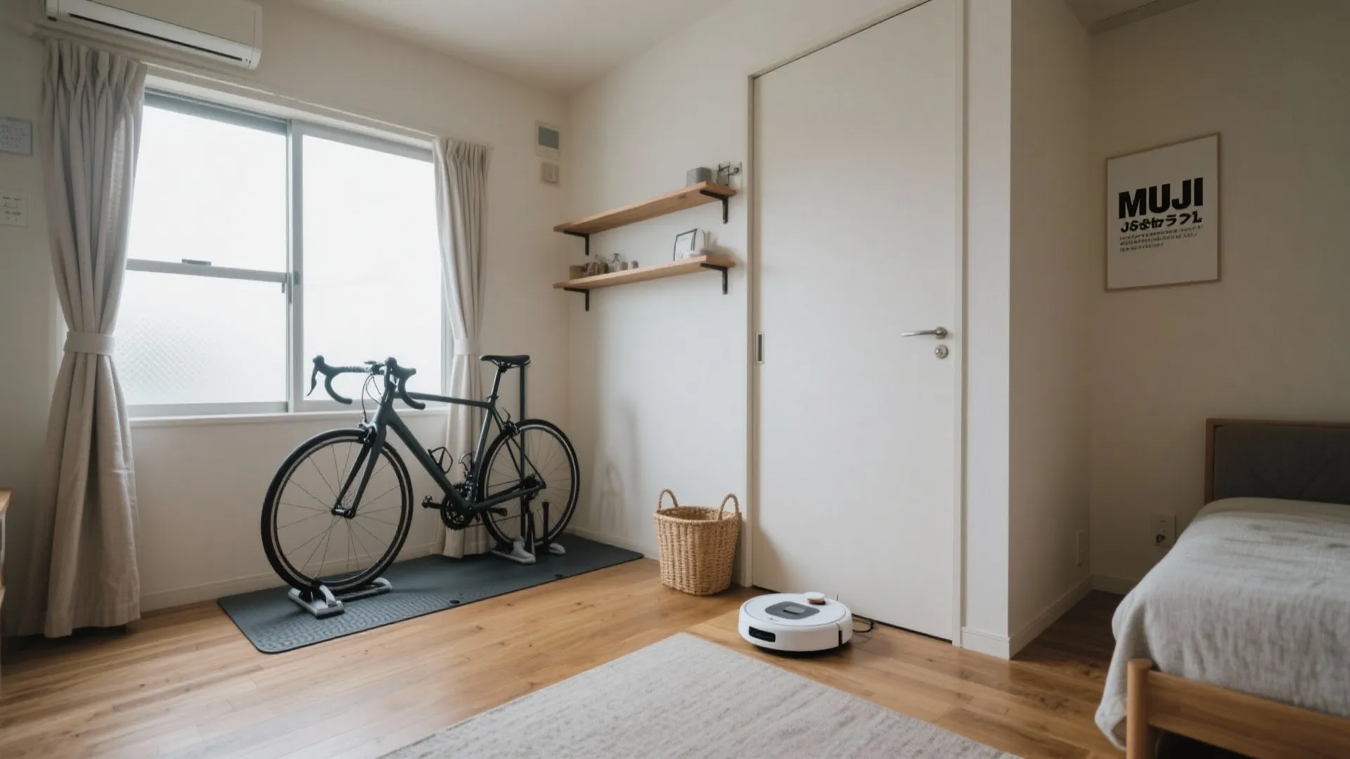 Tips 2: 室内スタンド＋マットで収納技巧を強化、床を守りつつ掃除が楽に