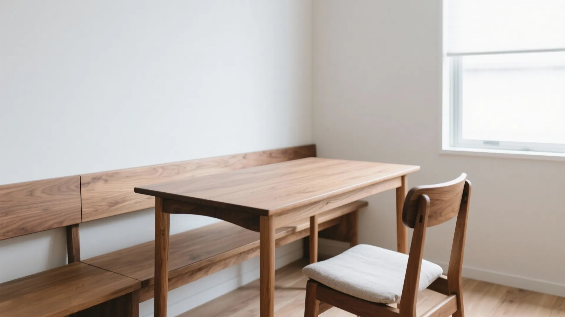 ダイニングは“横伸び”に：90×50テーブルで回遊を確保（収納技巧×動線規画）