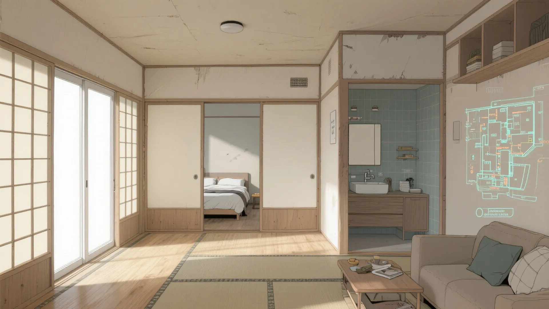 Tips 2: 廊下をなくす“直線動線”で大阪の小戸建てを広く感じさせる