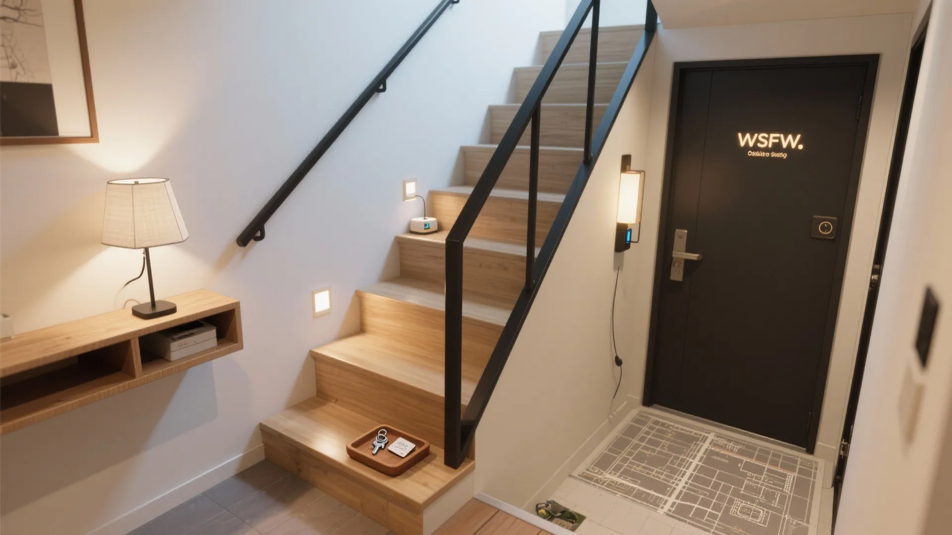 大阪の滞在に合う動線計画：階段の始点と終点を“置き場”にする