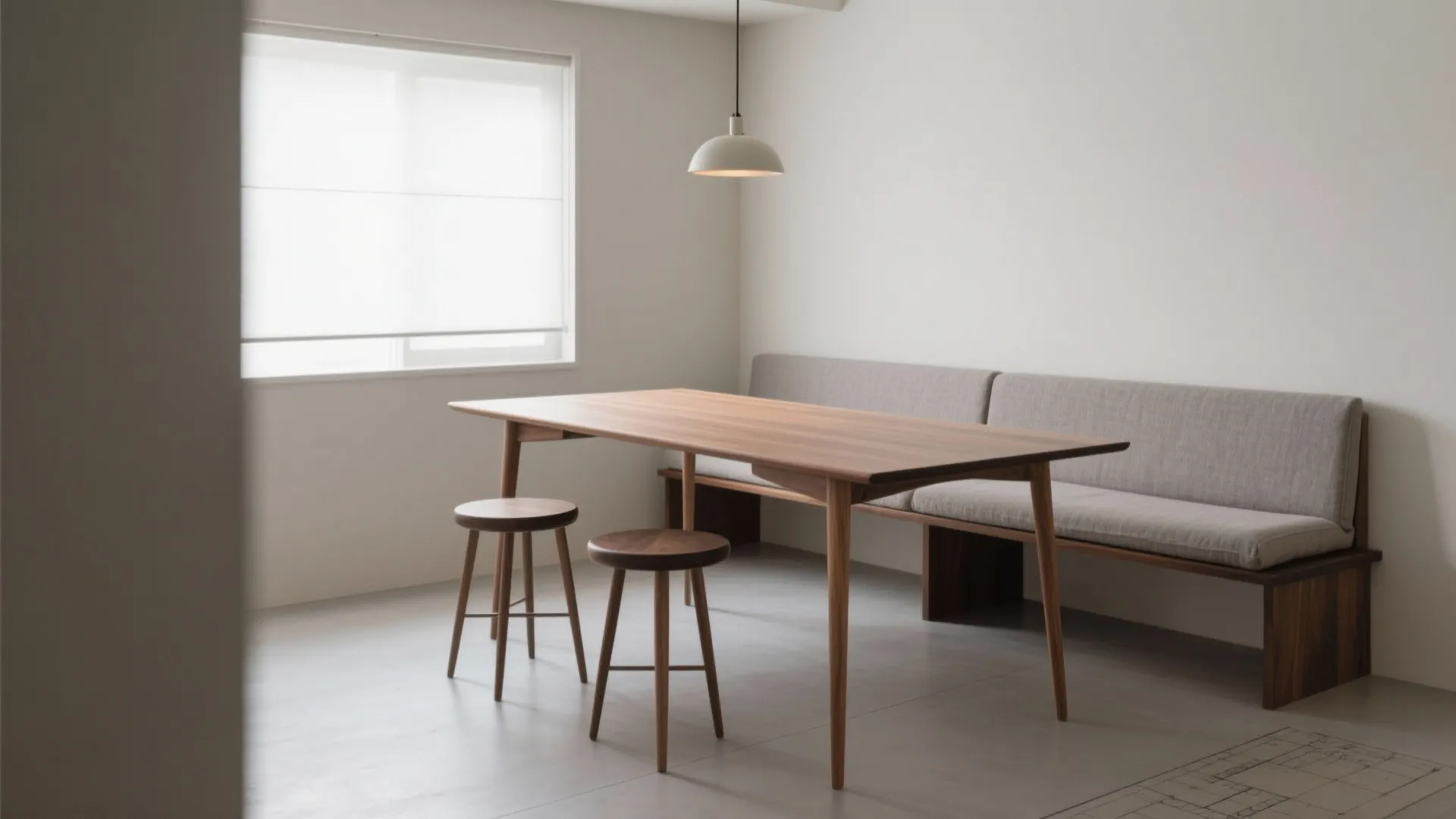 Tips 3: 大阪流「多機能ベンチ」でダイニングを細くする（日式风格）