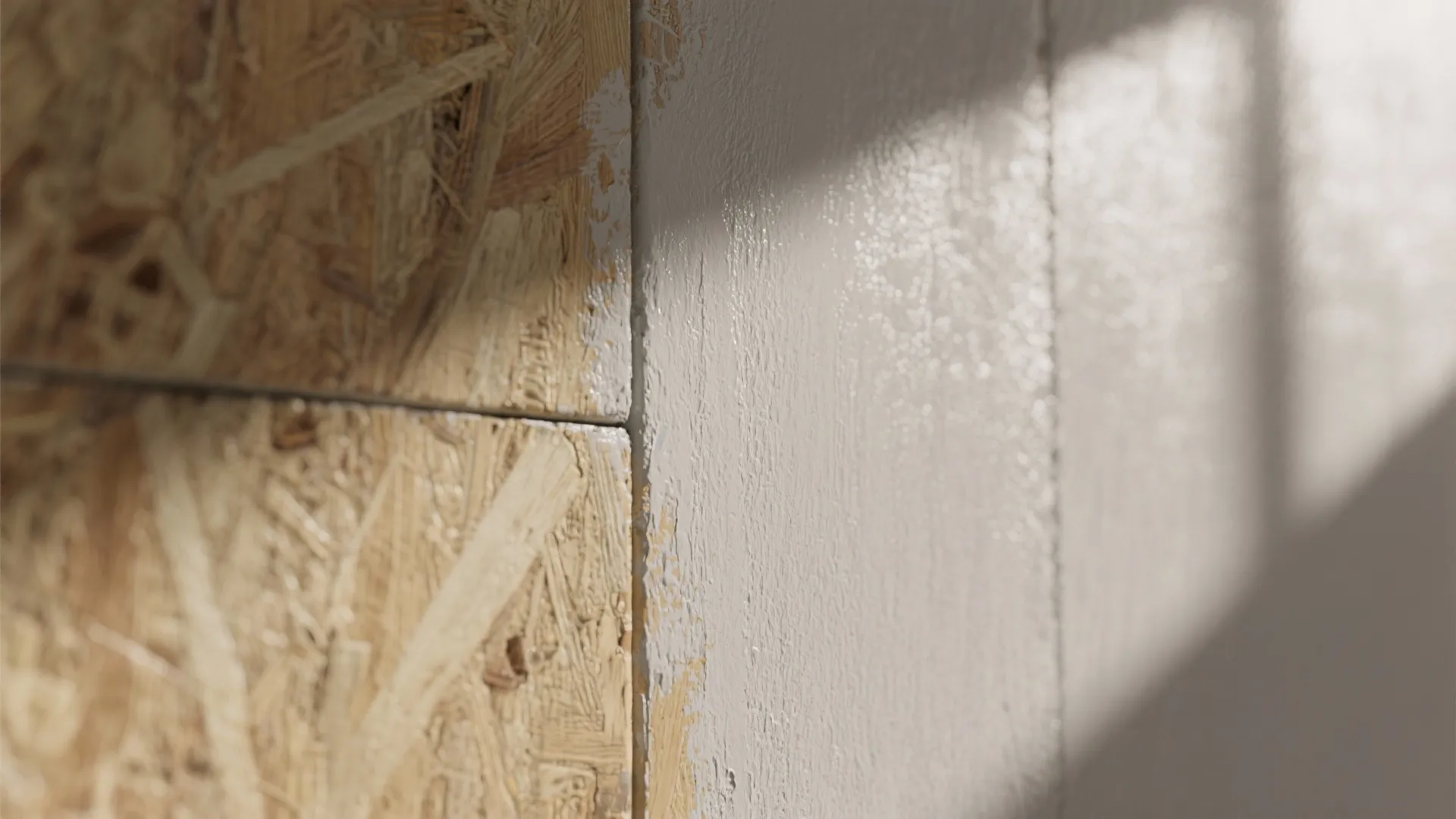 Close up of textured wood wall panel with white paint coating showing a glossy finish surface