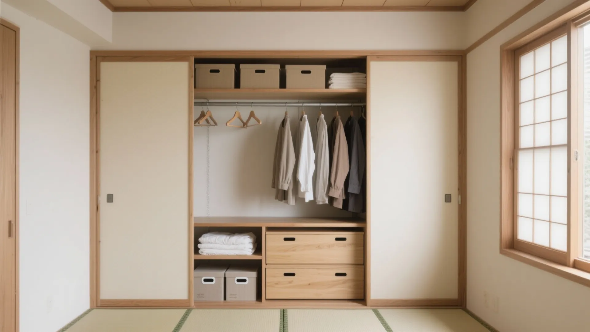 Tips 2: 押し入れを“収納技巧”で現代化し、奥行きを味方に