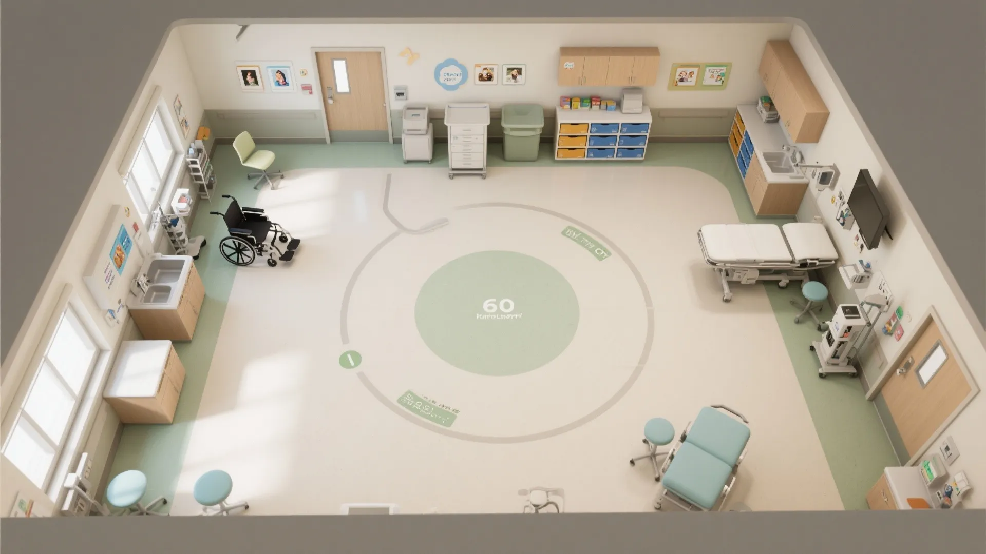 Idea 3: Clear circulation first, storage second (but make both obvious)