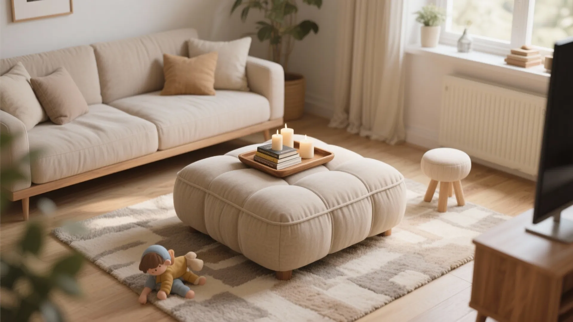 4. Ottoman Coffee Table