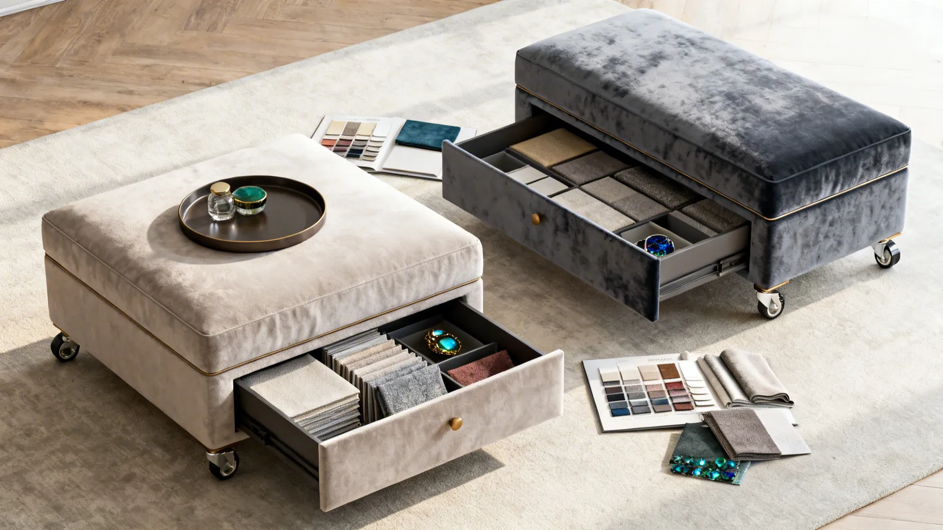 4. Multi-functional Ottoman and Storage Bench