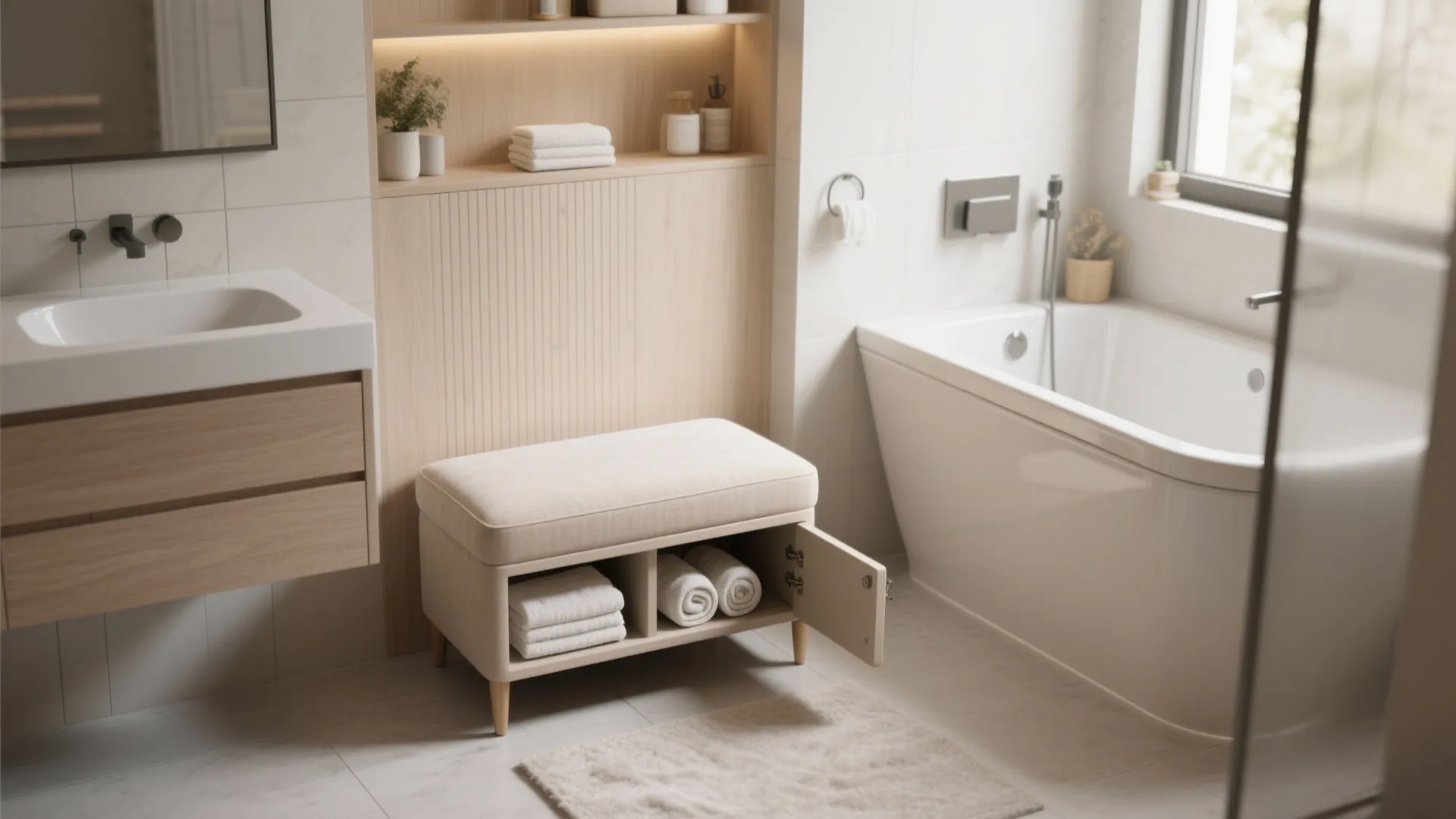 10. Ottoman with Hidden Storage