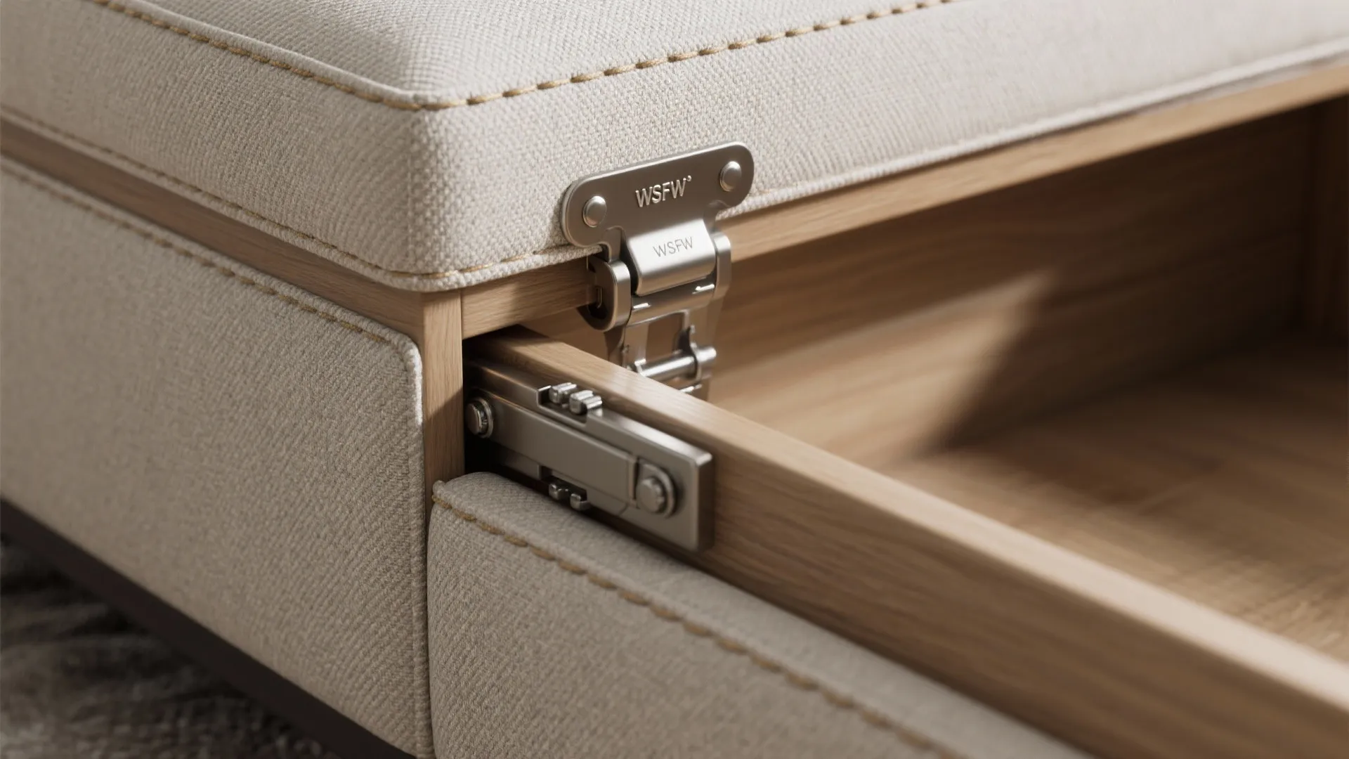 1) Slim Storage Ottomans as Coffee Table Alternatives