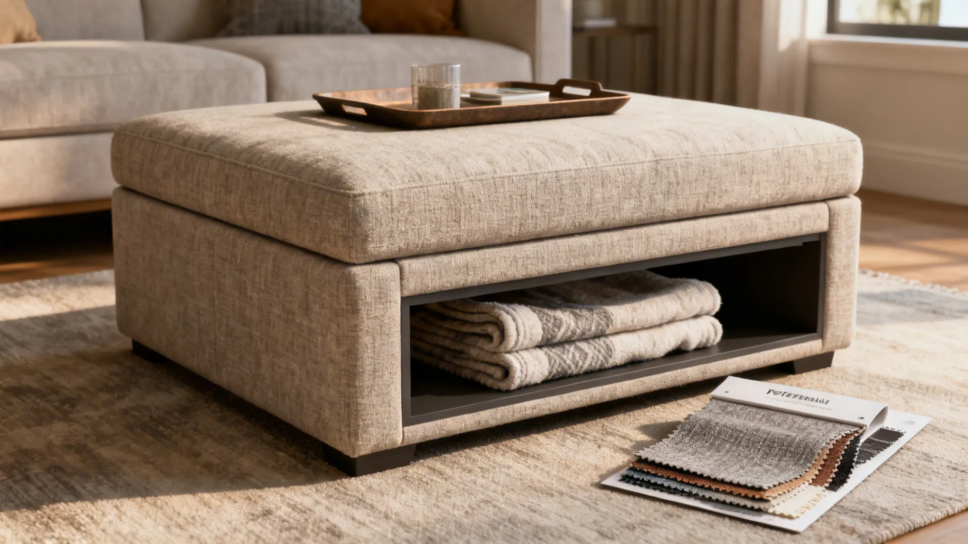 4. Multi-Use Ottoman Coffee Table