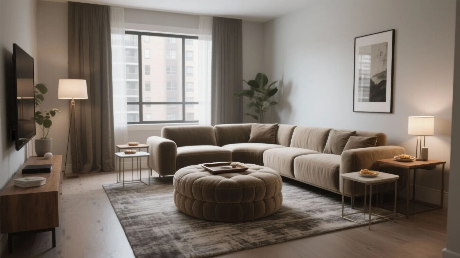 Oversized Ottoman + Nesting Tables for Flexible Luxury