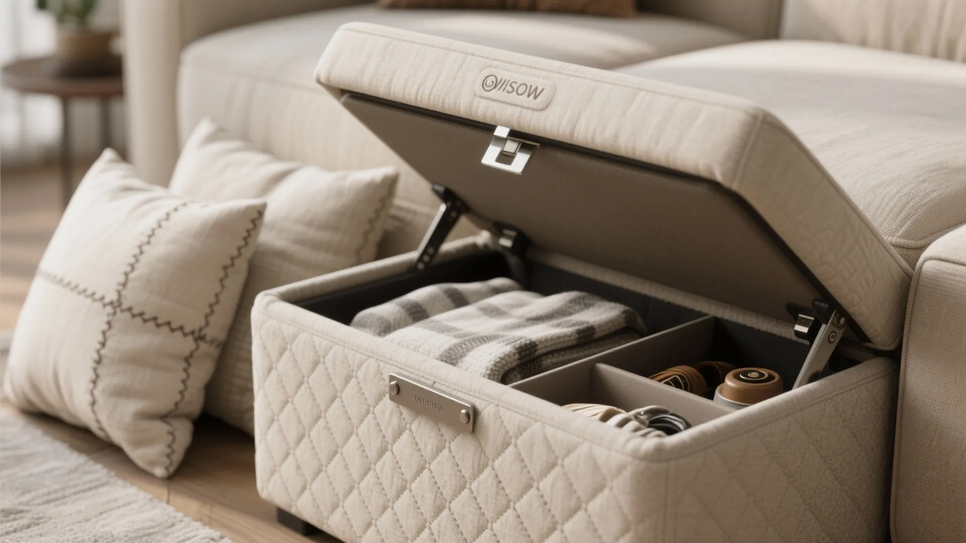 4. Multipurpose seating: ottomans and bench storage