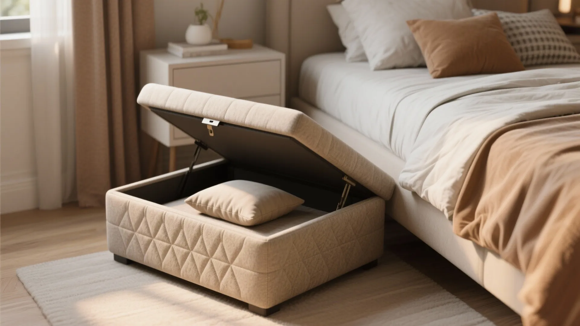 5. Ottoman with Hidden Storage