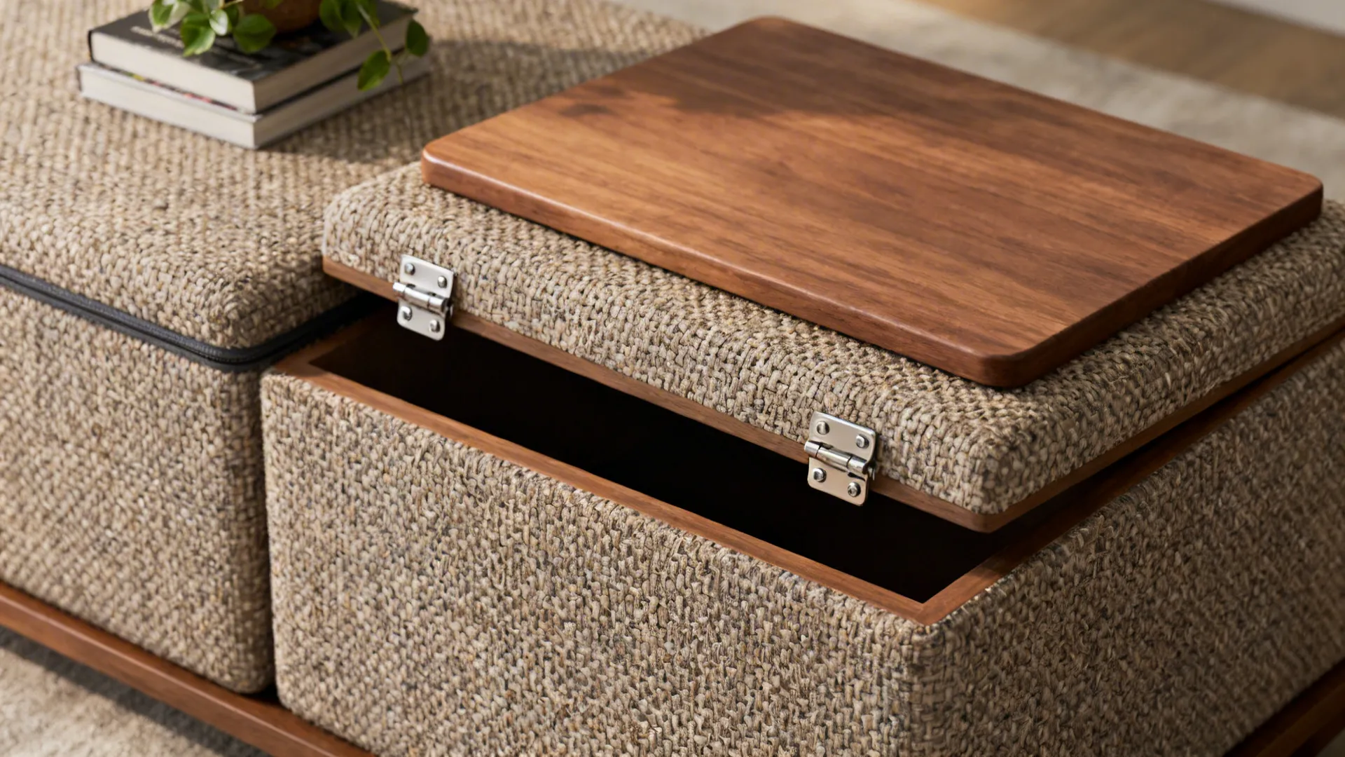 4. Multi-functional coffee tables and ottomans