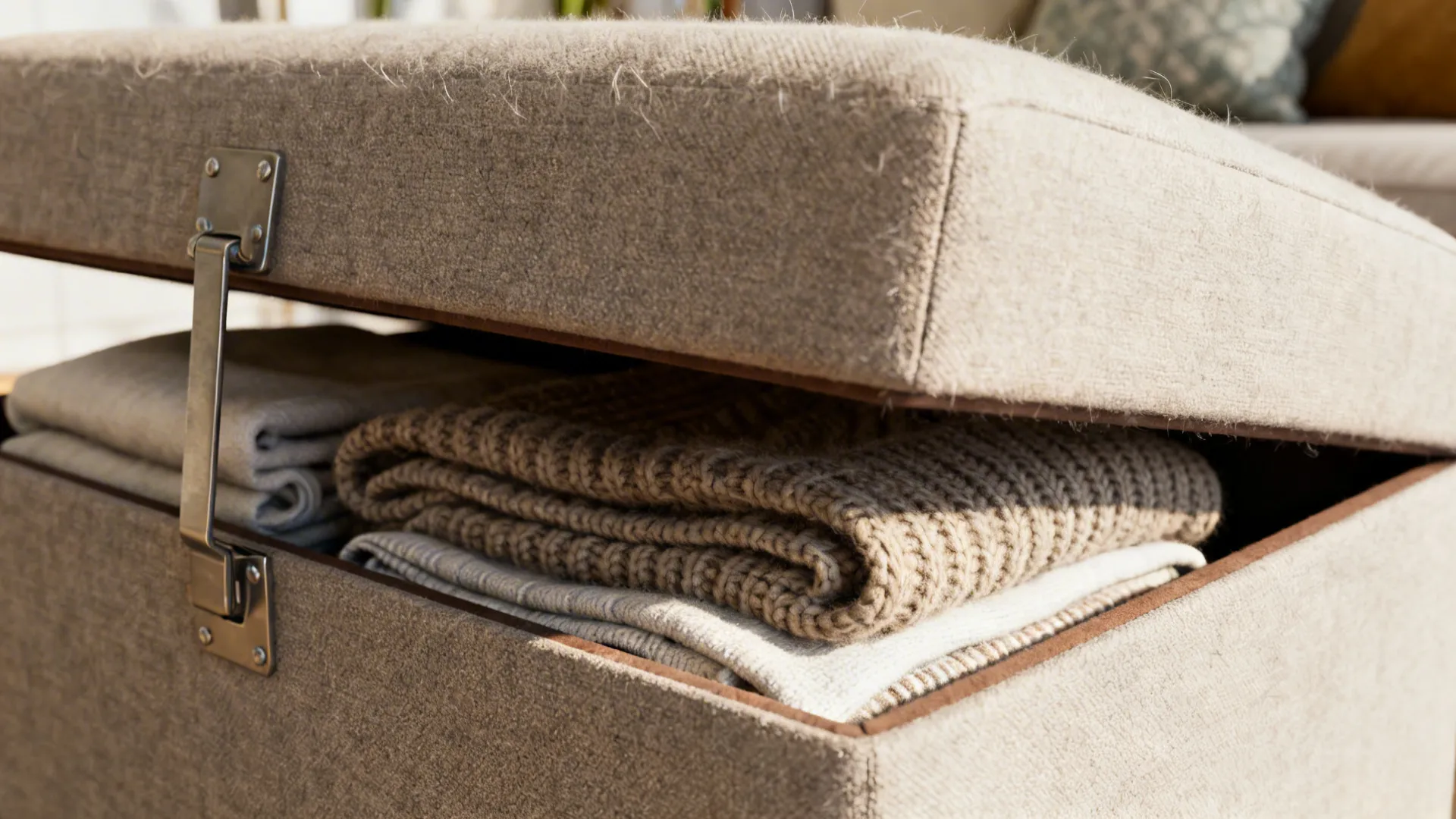 1. Multitask with an ottoman that stores