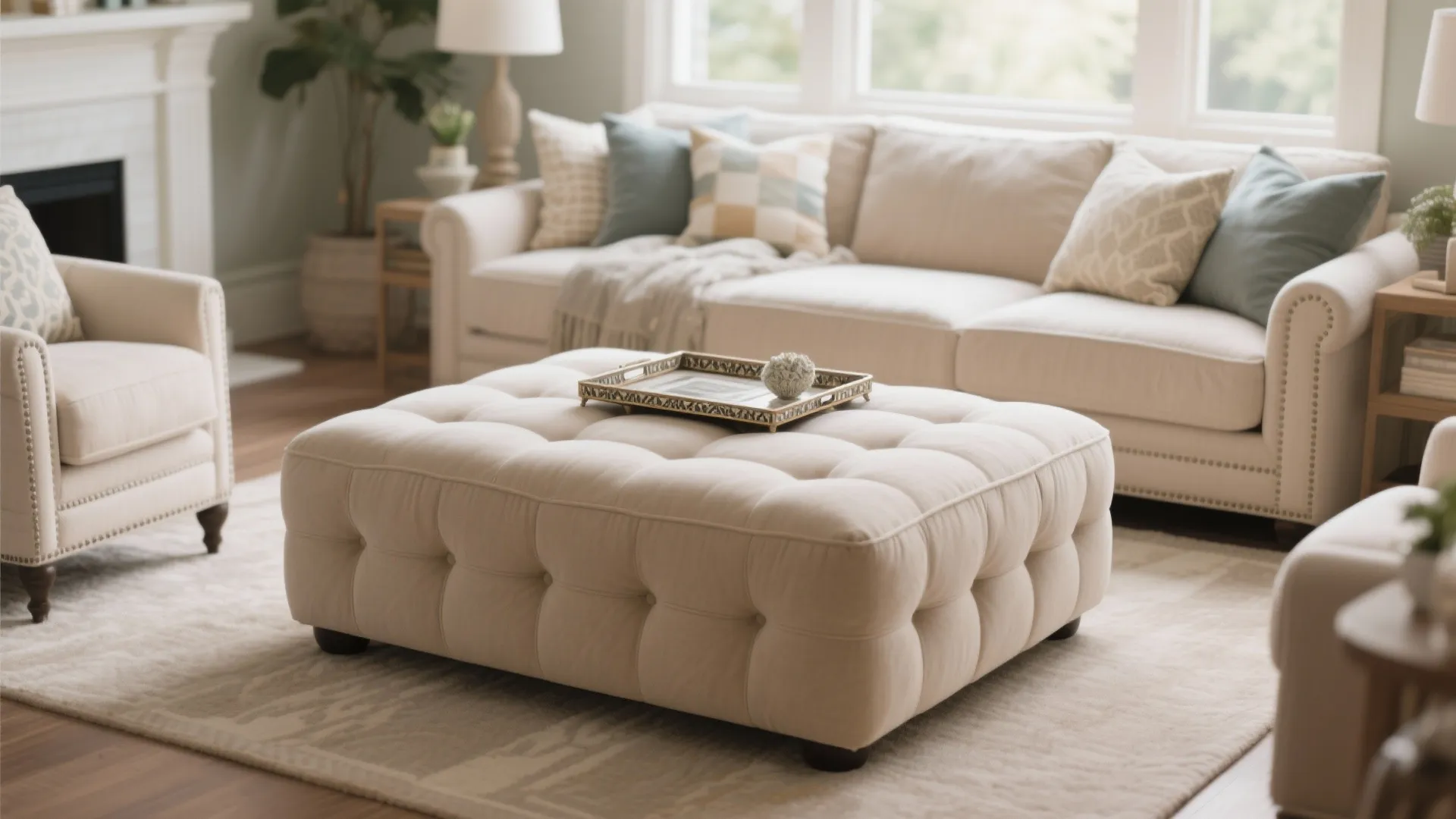 6. Ottoman Table with Tray