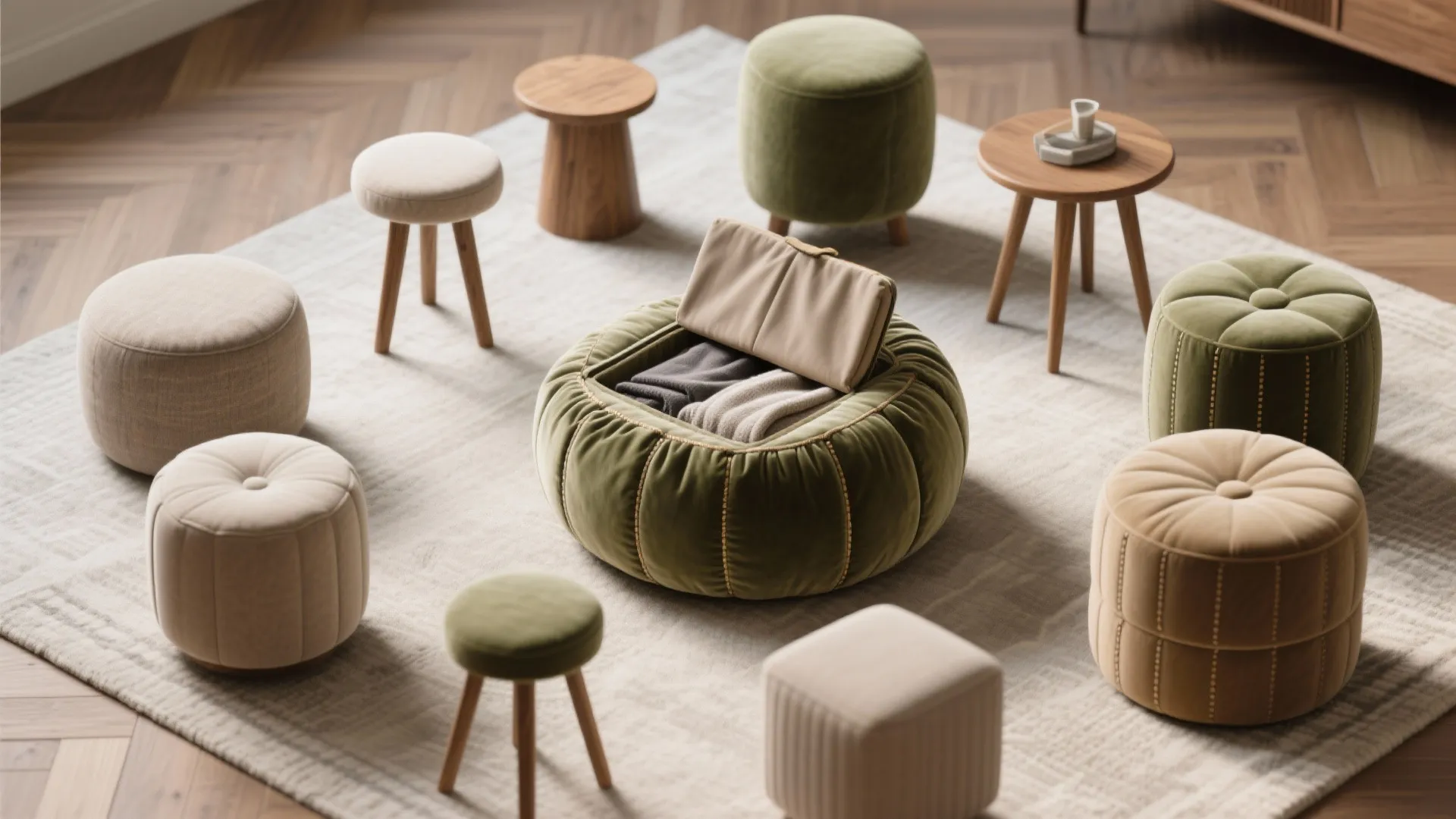 3. Multi-purpose ottomans and stools