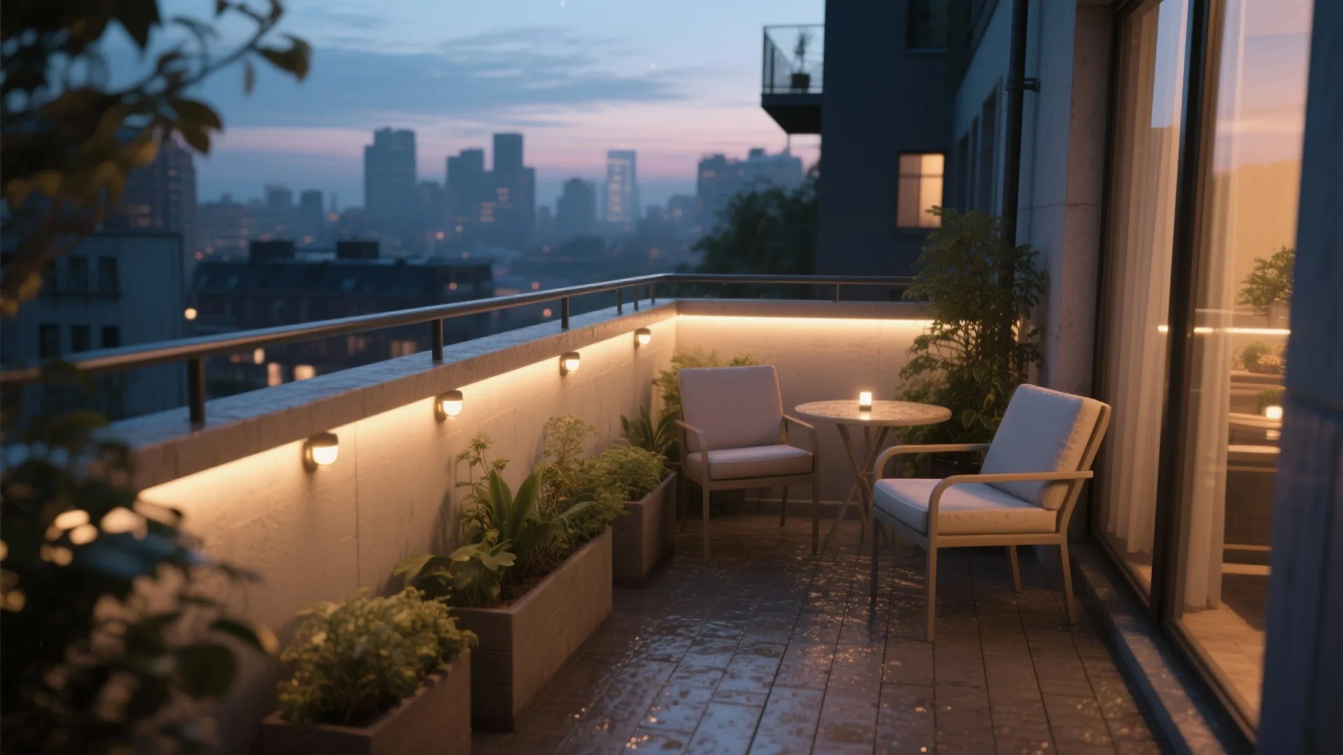 5. Low-Profile Outdoor Wall Wash for Balconies