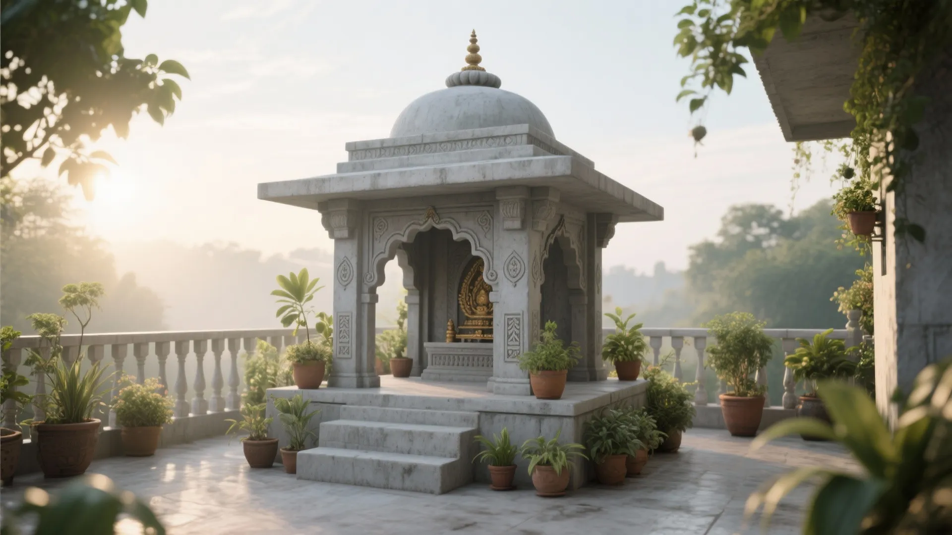 Tip 5: Outdoor Cement Mandir