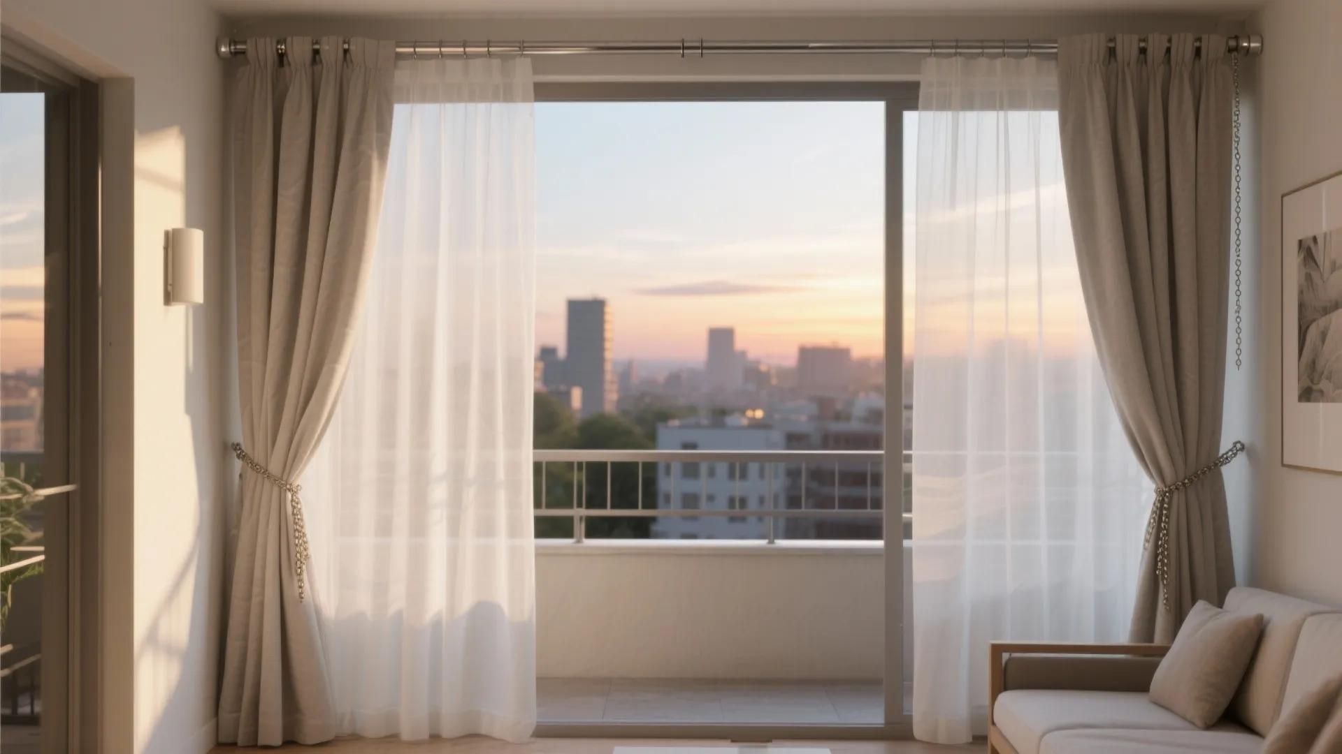 Outdoor Curtains on a Ceiling Track