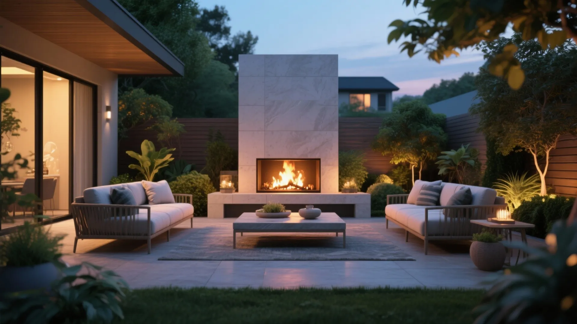 8. Outdoor Fireplace Feature