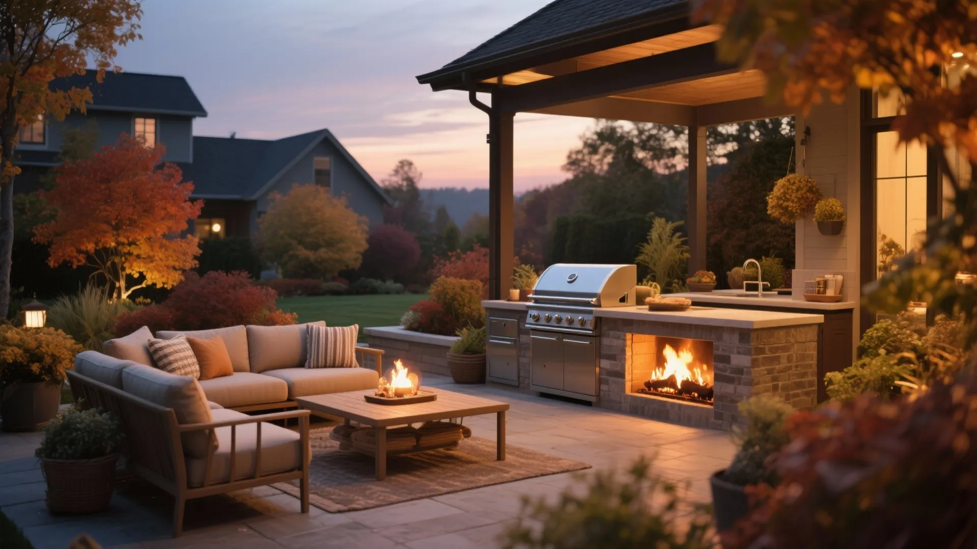 9. Outdoor Fireplace Combo