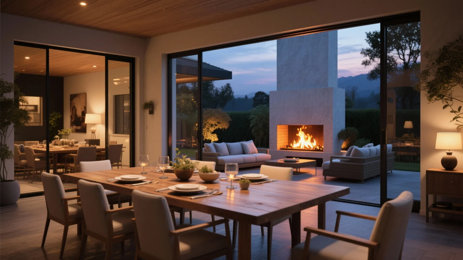 10. Outdoor-Indoor Fireplace