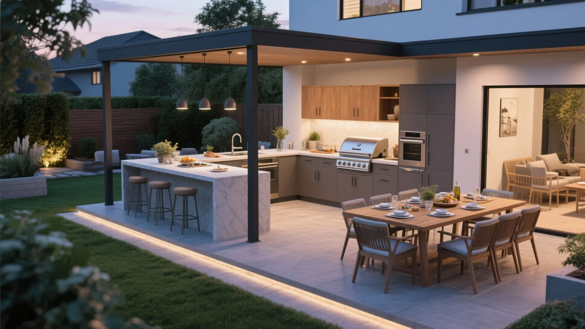 Tip 3: Outdoor Kitchen Integration