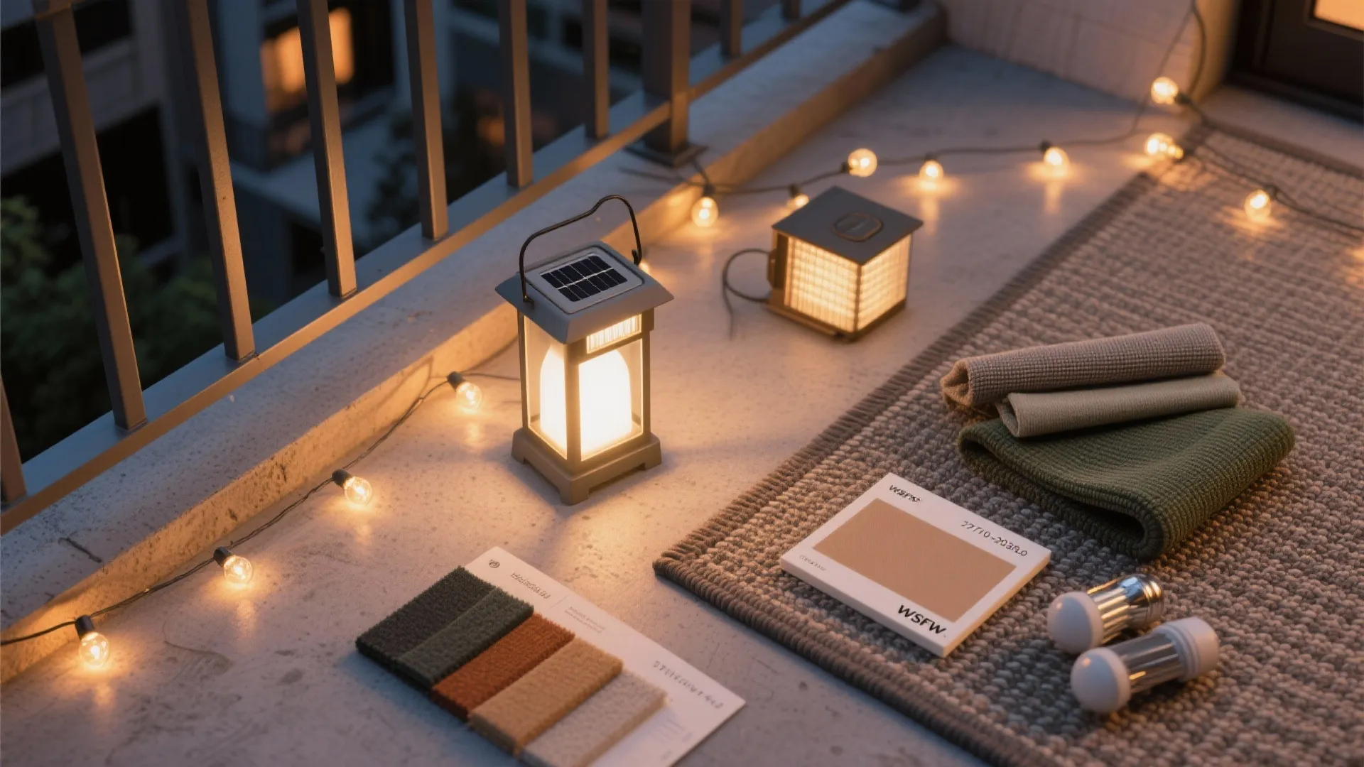 Layered lighting and weatherproof materials for all seasons