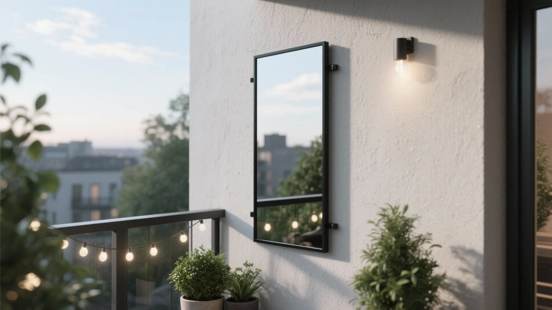 Outdoor-Rated Mirrors and Glass Panels for Light Bounce