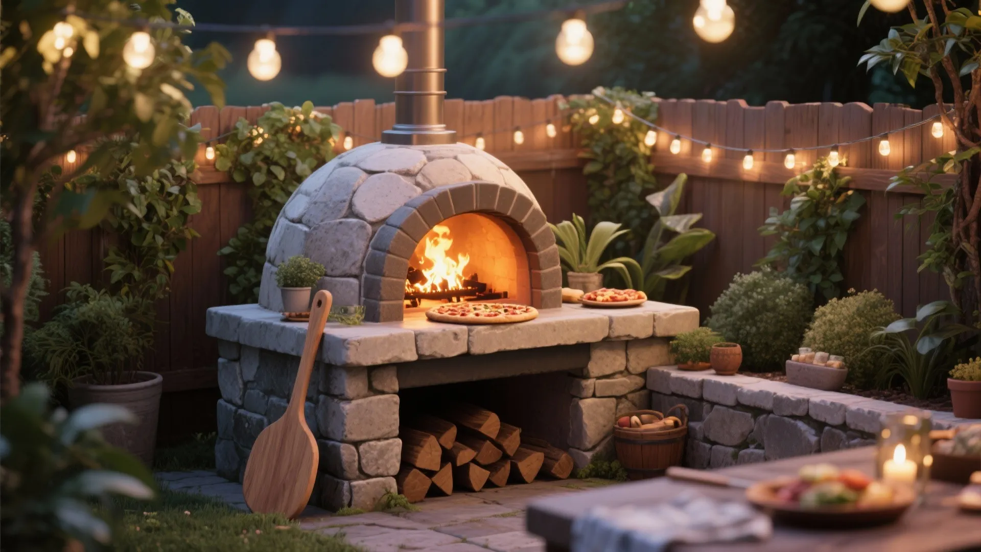 5. Outdoor Pizza Oven Corner