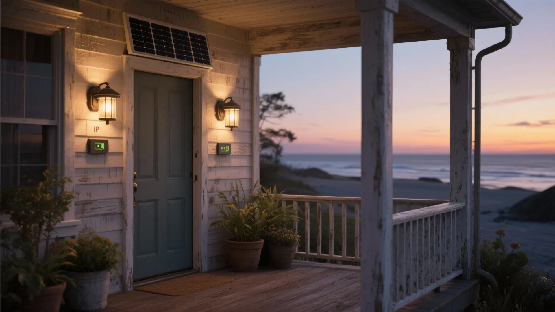 4. Outdoor-rated rechargeable sconces for porches