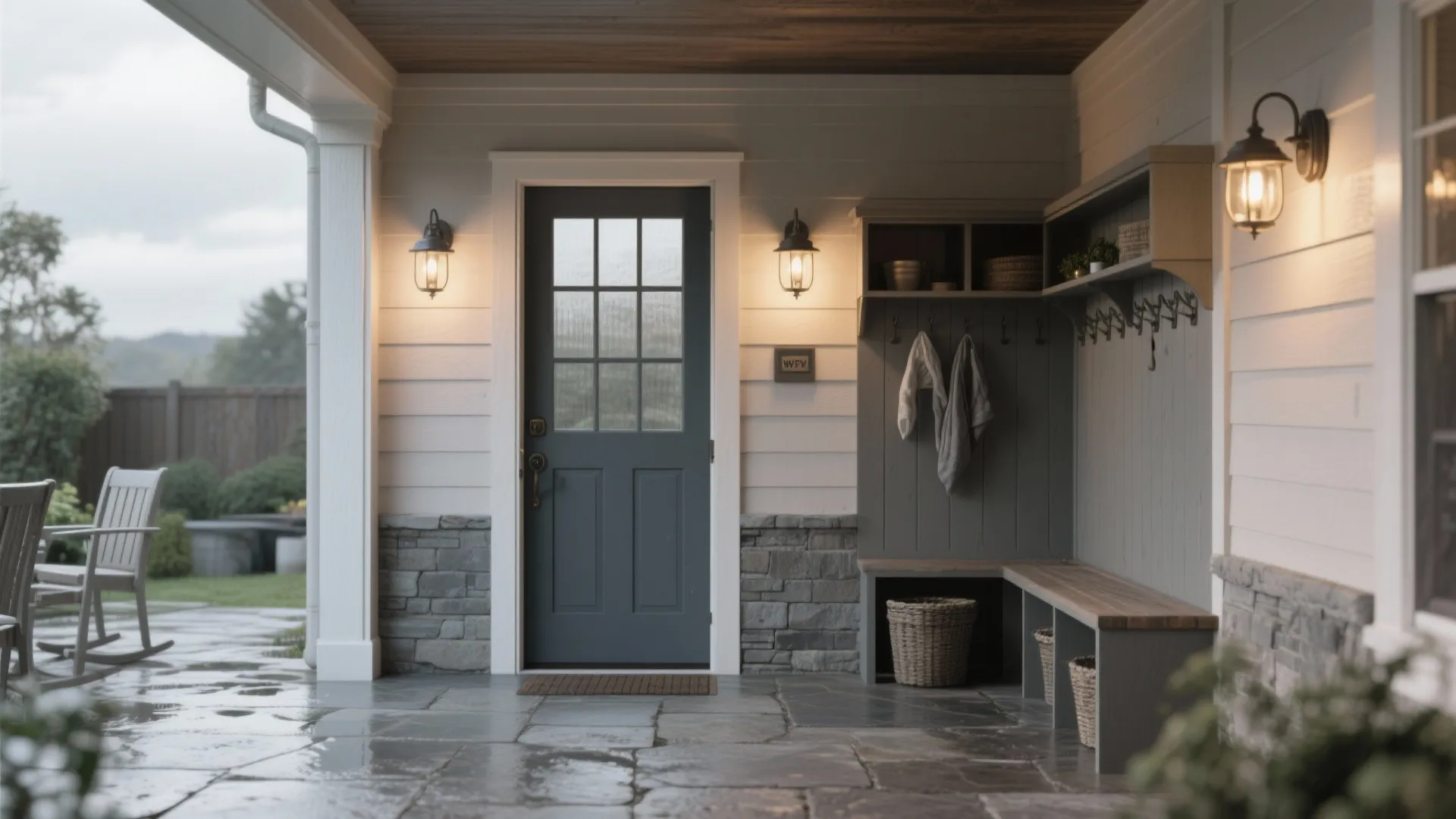 5. Outdoor-Style Sconces for Transitional Spaces