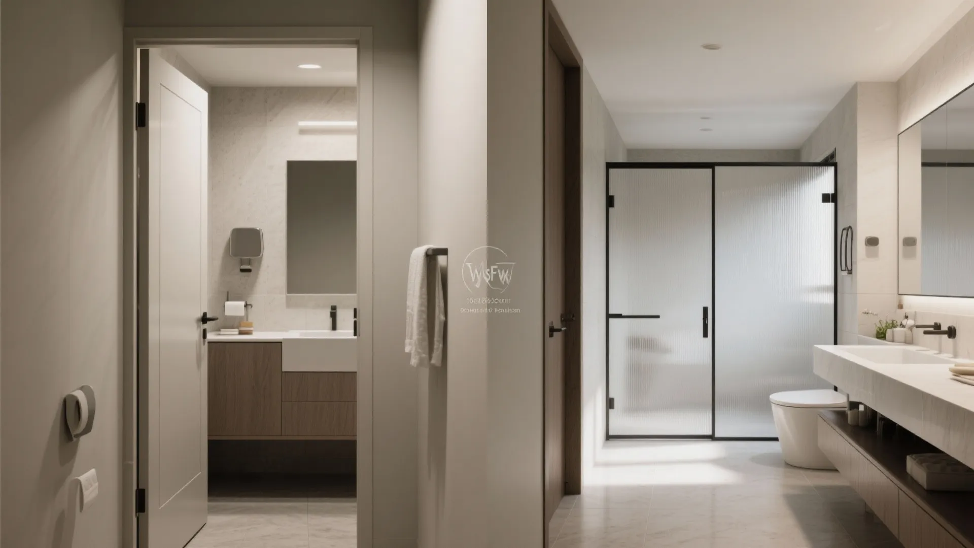 3. Consider outward-swinging or bi-fold doors for compact rooms