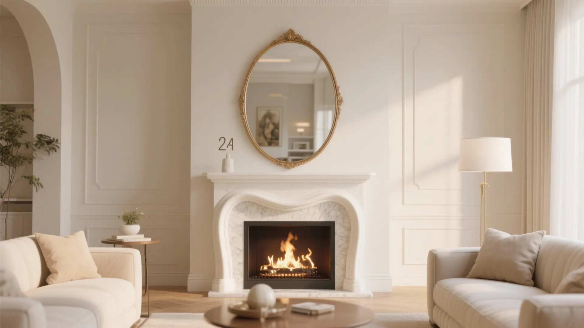 Above the Fireplace Mantel