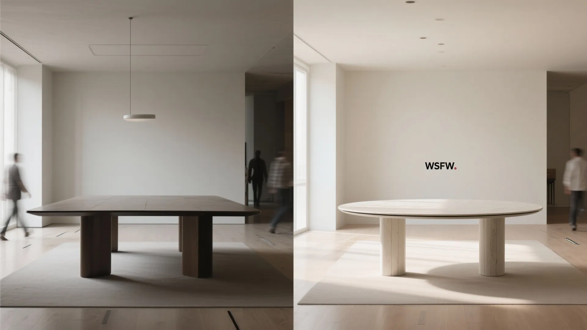 Oval Center Table with Tapered Legs for Better Traffic Flow