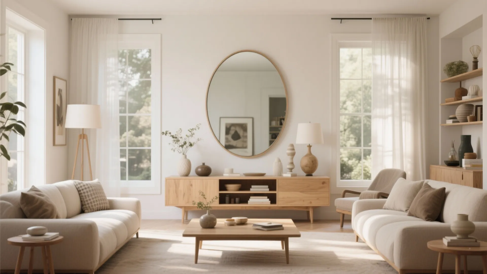 10 Living Room Design Ideas with 24x28 Oval Mirrors: Creative Ways to Style Your Living Room Using 24 Inch Wide by 28 Inch High Oval Mirrors