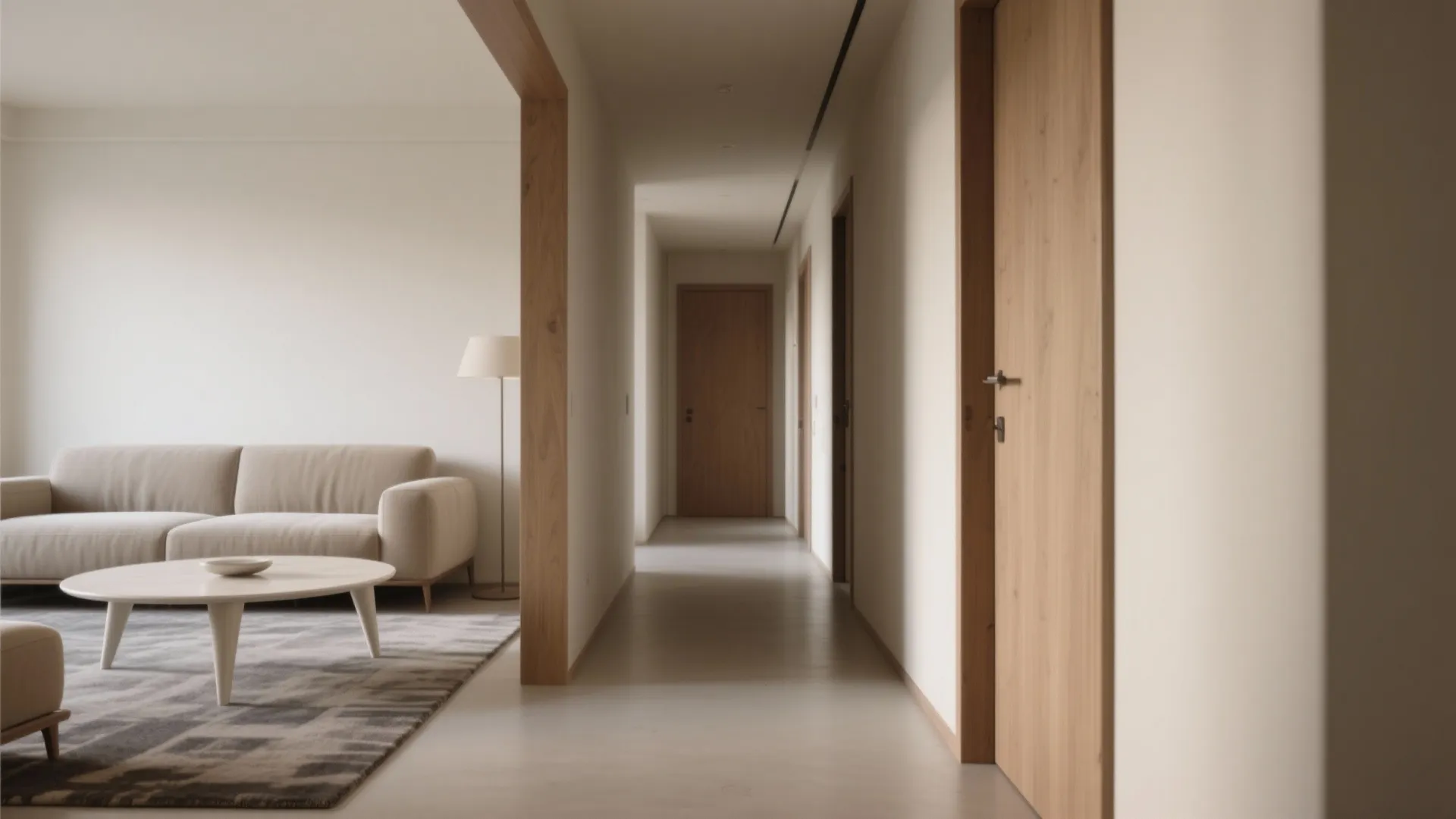 Oval Center Table with Tapered Legs for Better Traffic Flow