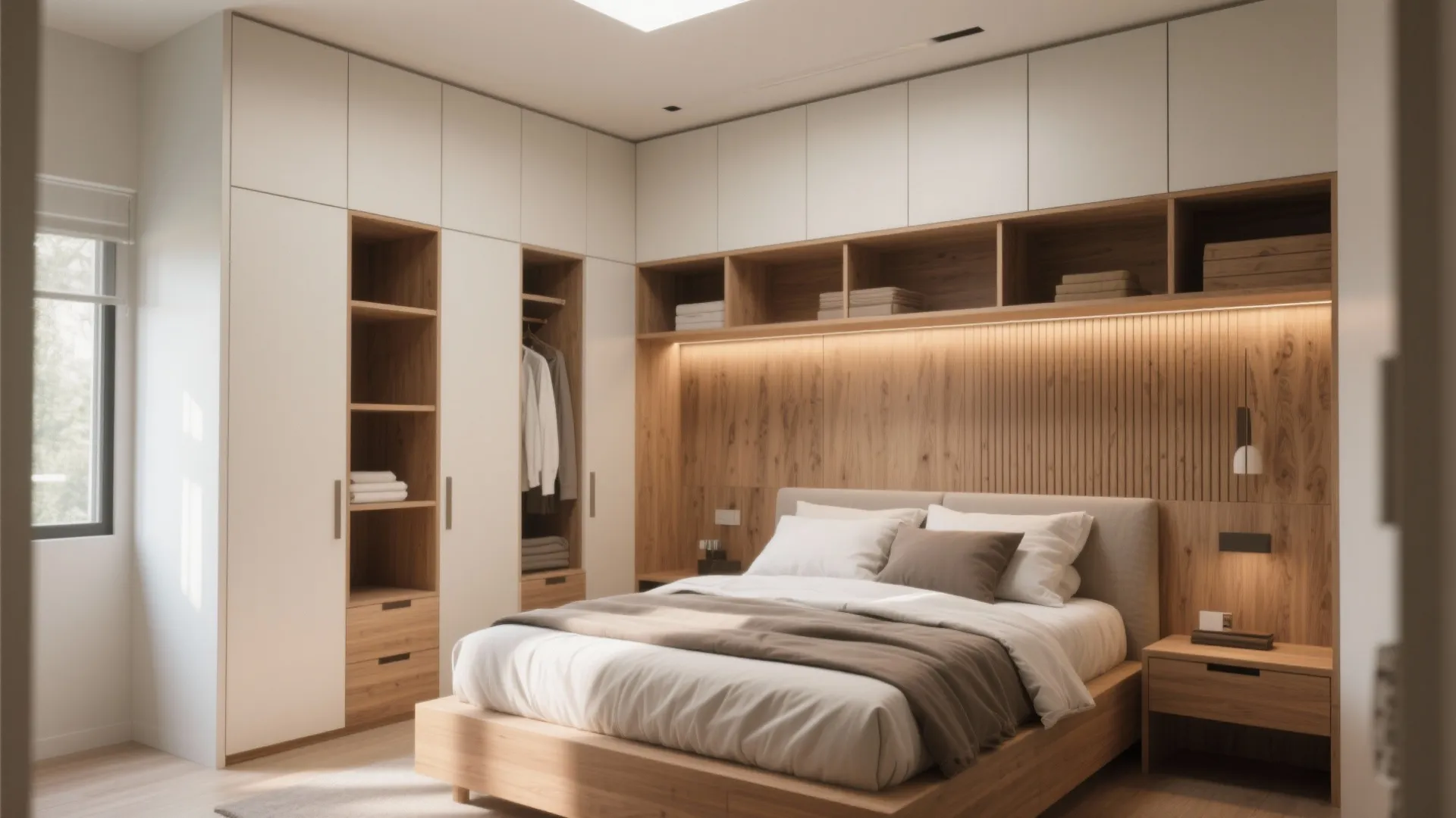 2. Wardrobe Over the Bed