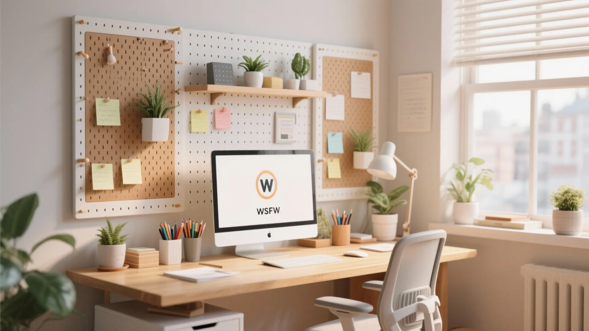 6. Over-the-Desk Pegboard Frame