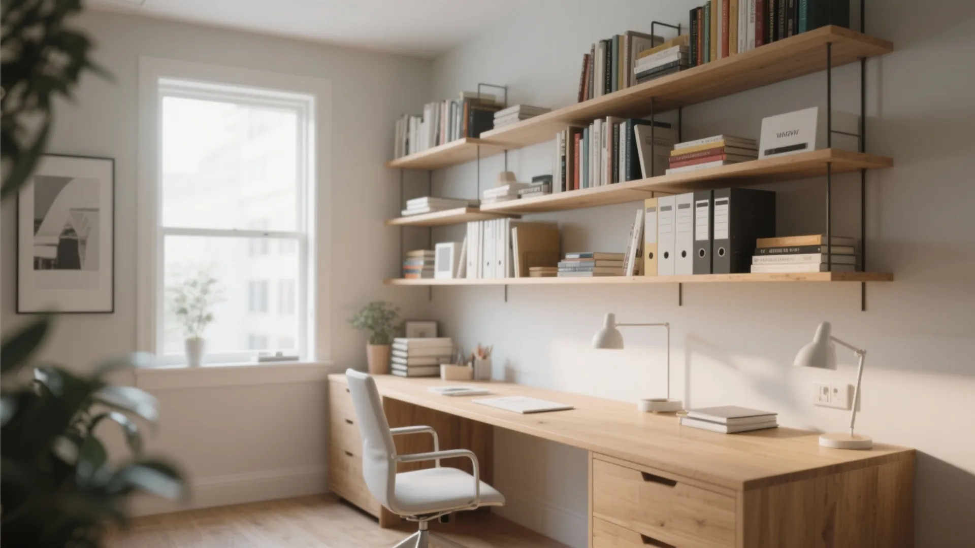 1. Over-the-Desk Shelving